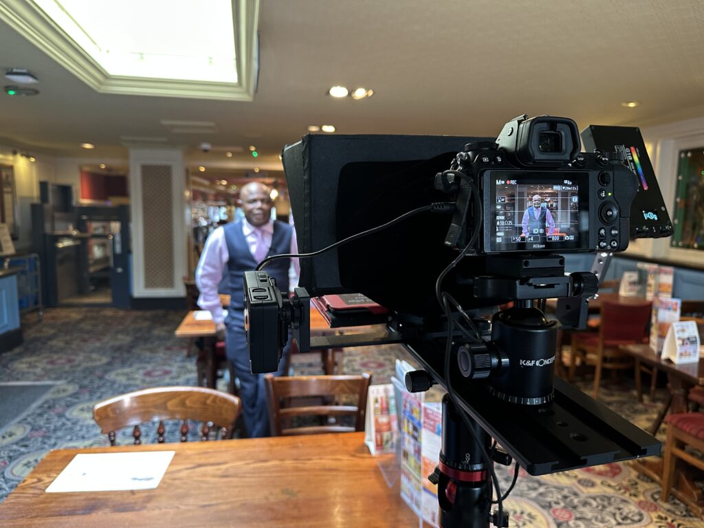Corporate video production shoot